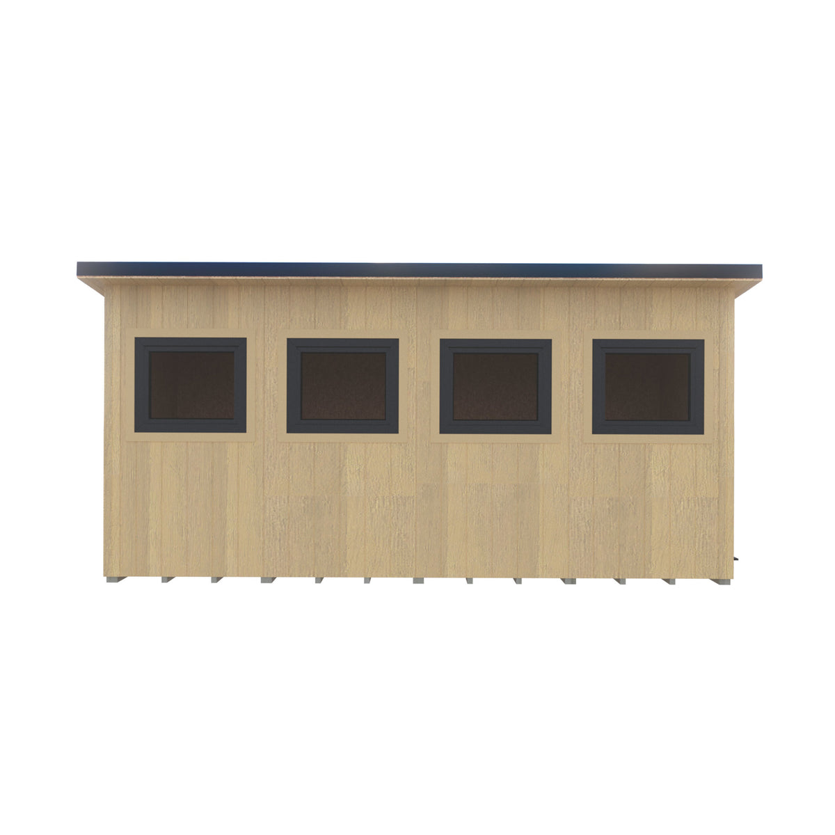 Fortis 16x8ft Style B Left Hand Hung Door, Door in High Side, Window in High Side