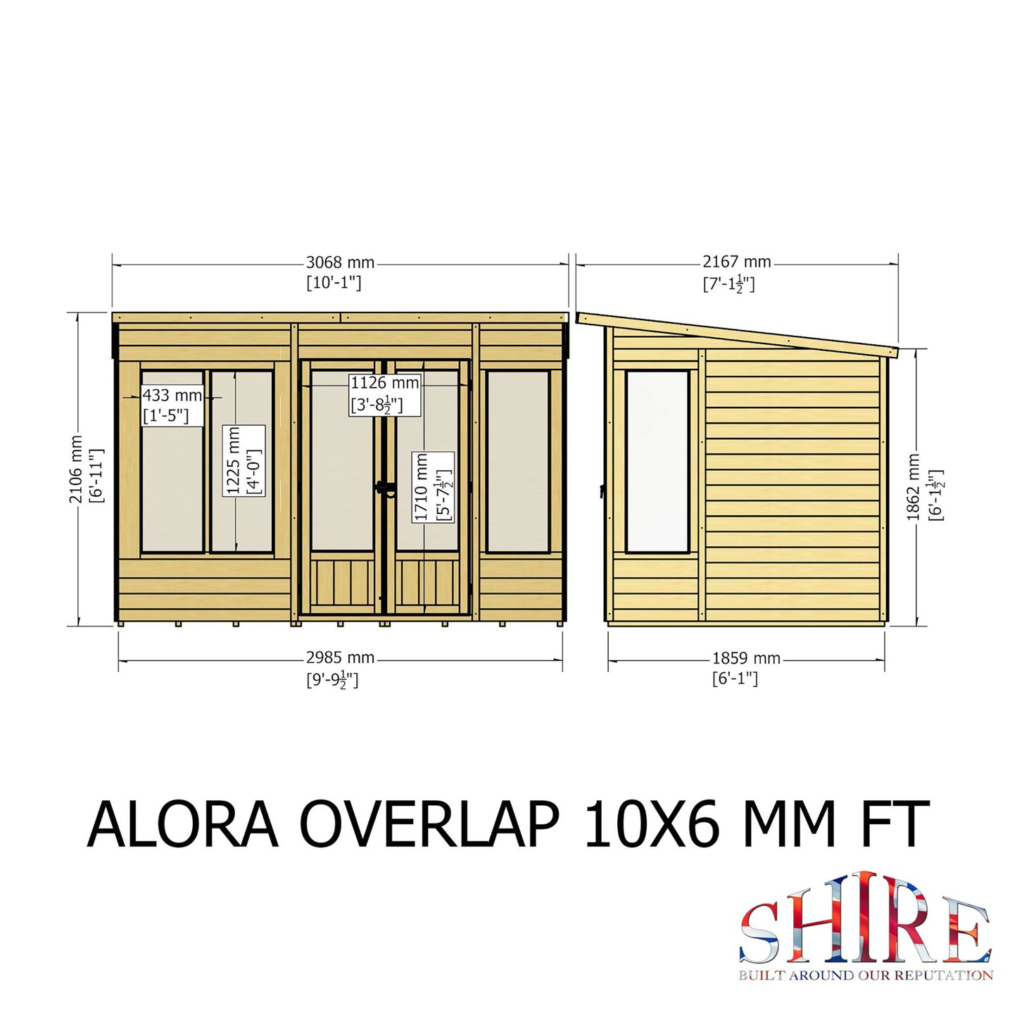 Alora 10x6 Pent Summerhouse