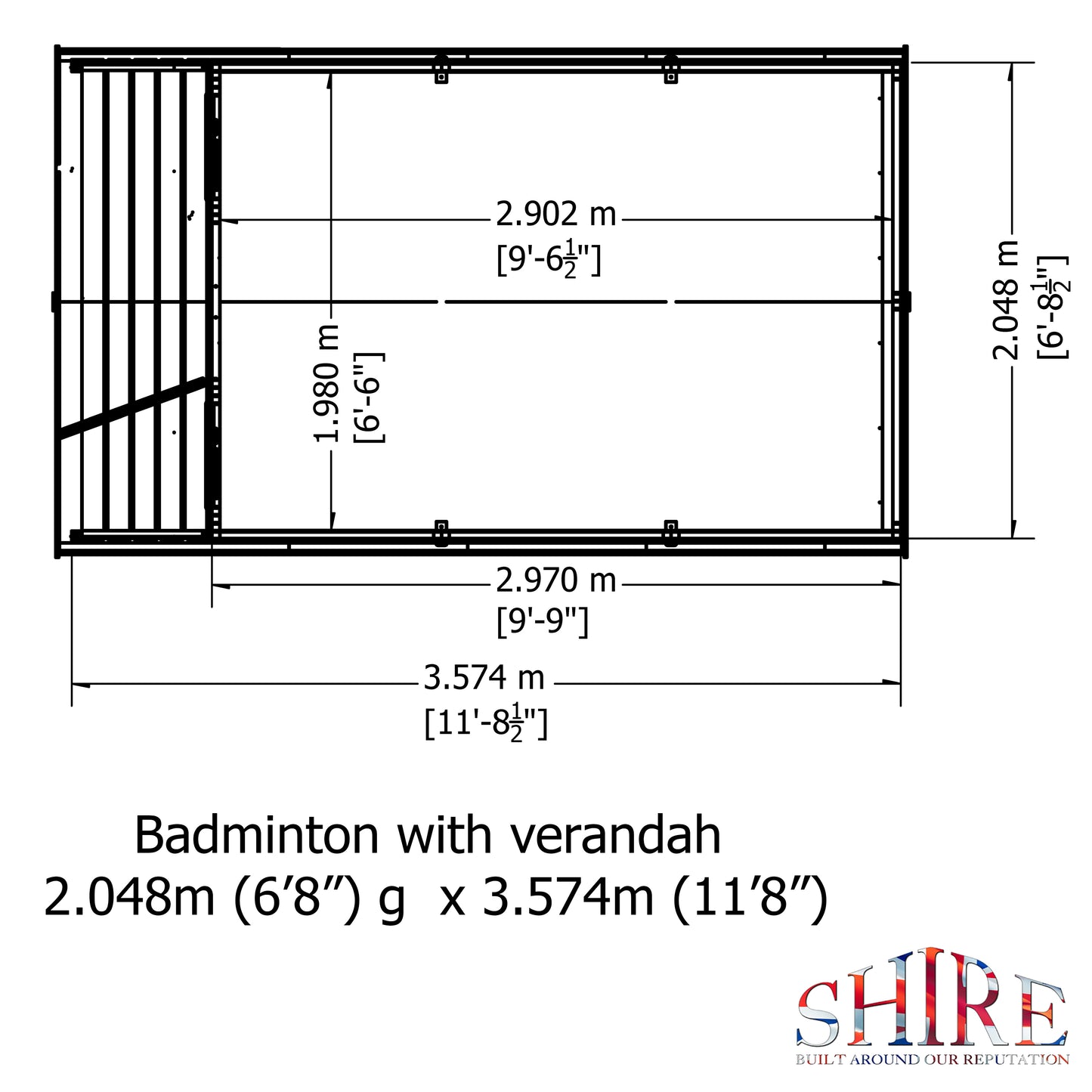 Badminton & Verandah Summerhouse