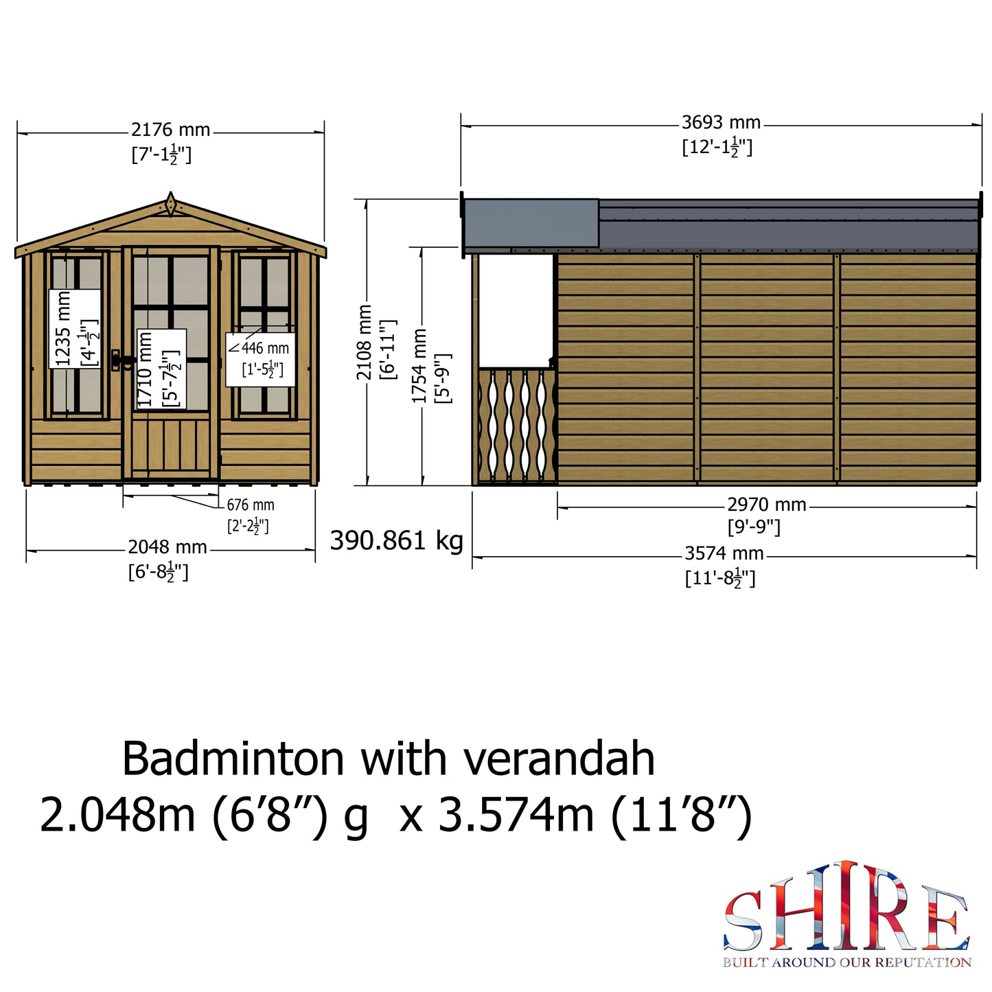 Badminton & Verandah Summerhouse