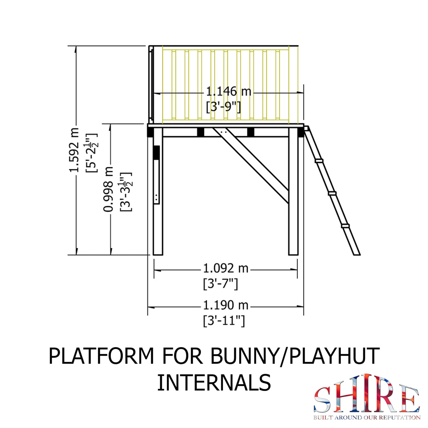 Bunny With Platfom 6x4 Playhouse