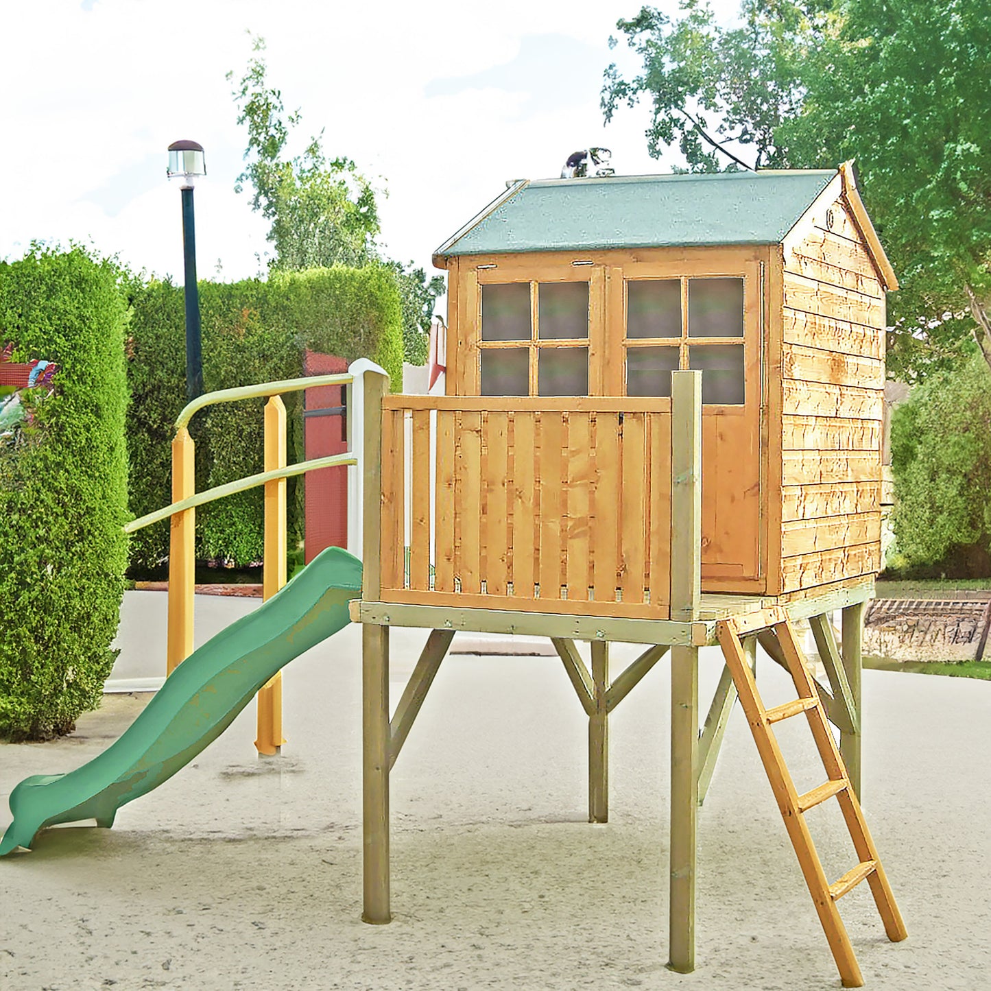 Bunny with Platfom and Slide 6x4 Playhouse