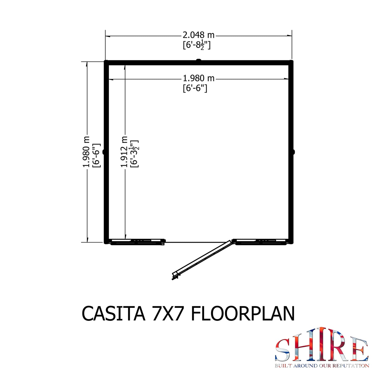 Casita 7x7 Shiplap Apex Shed