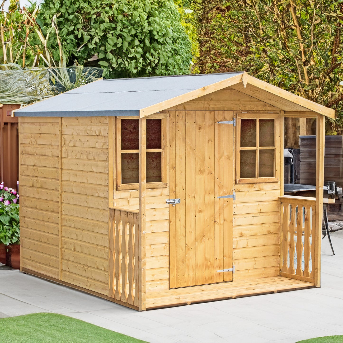 Casita with Verandah Shiplap Apex Shed