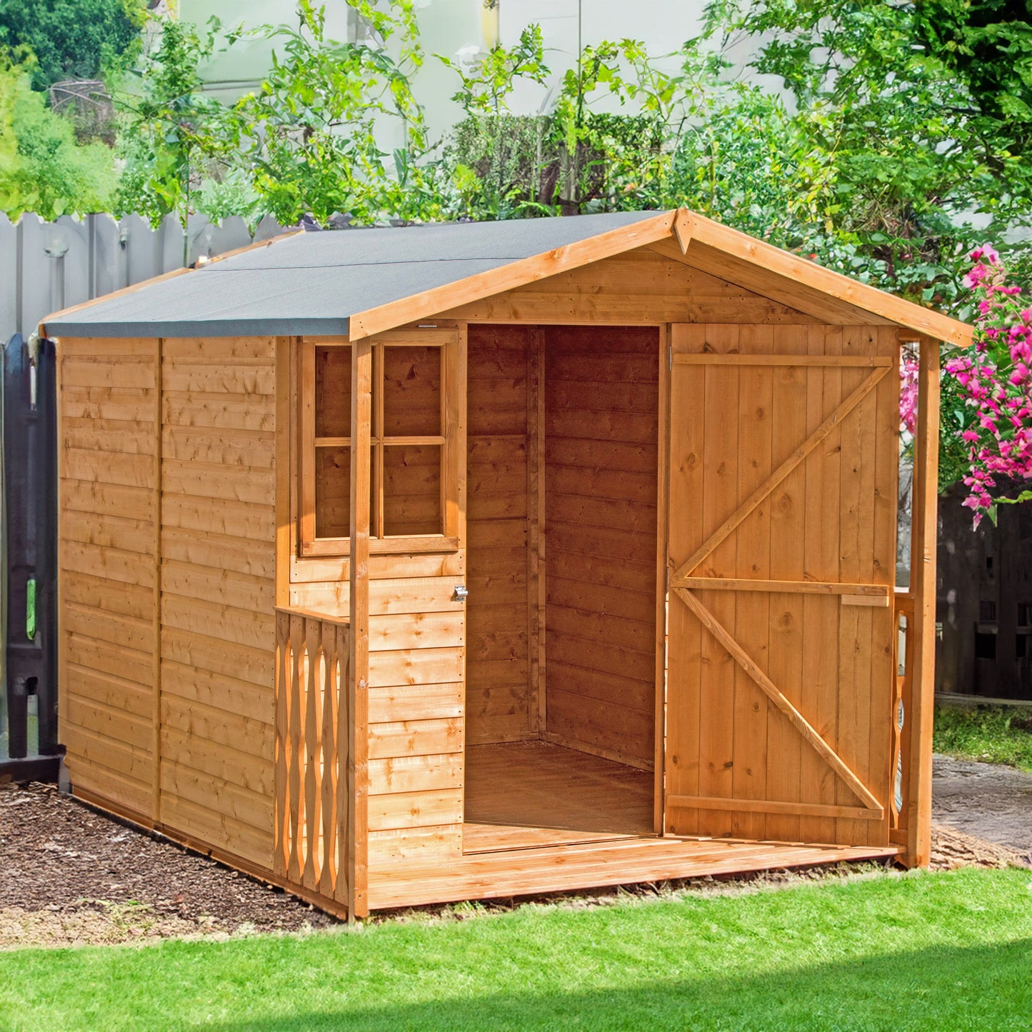 Casita with Verandah Shiplap Apex Shed