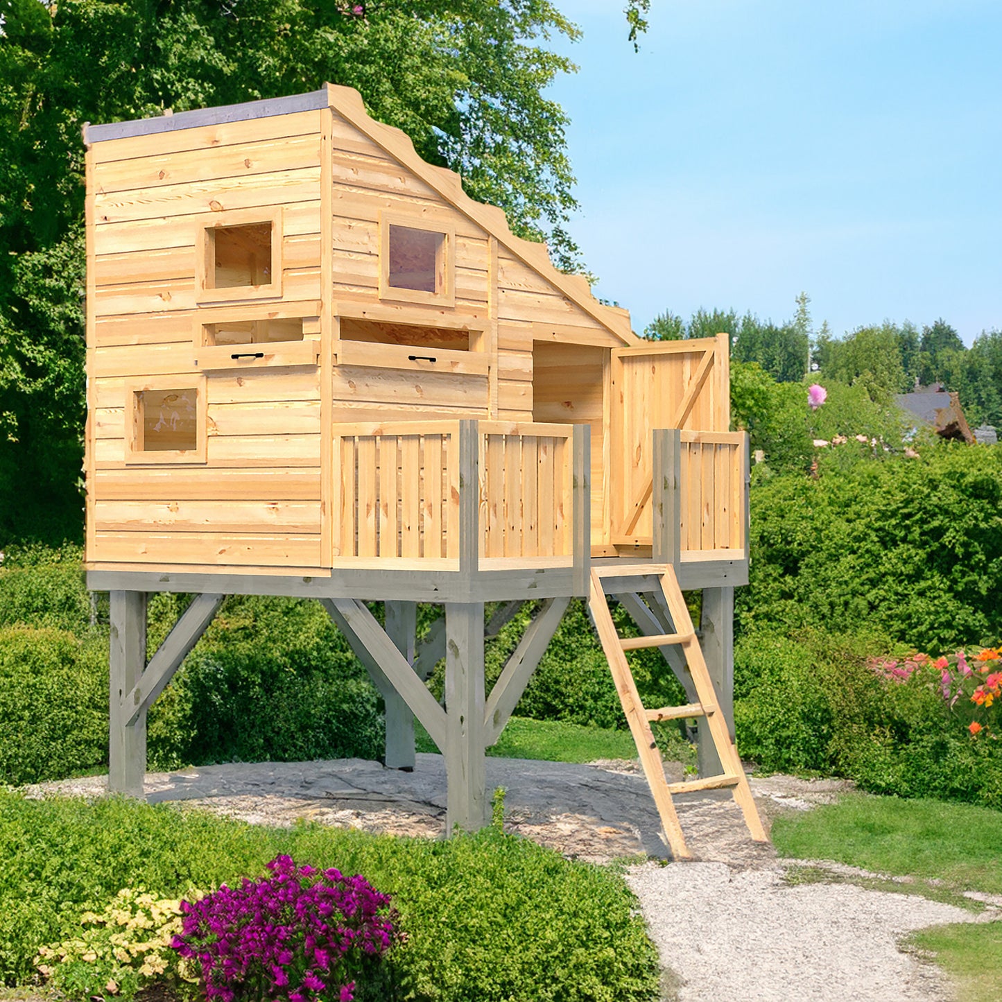 Command Post Playhouse with Platform