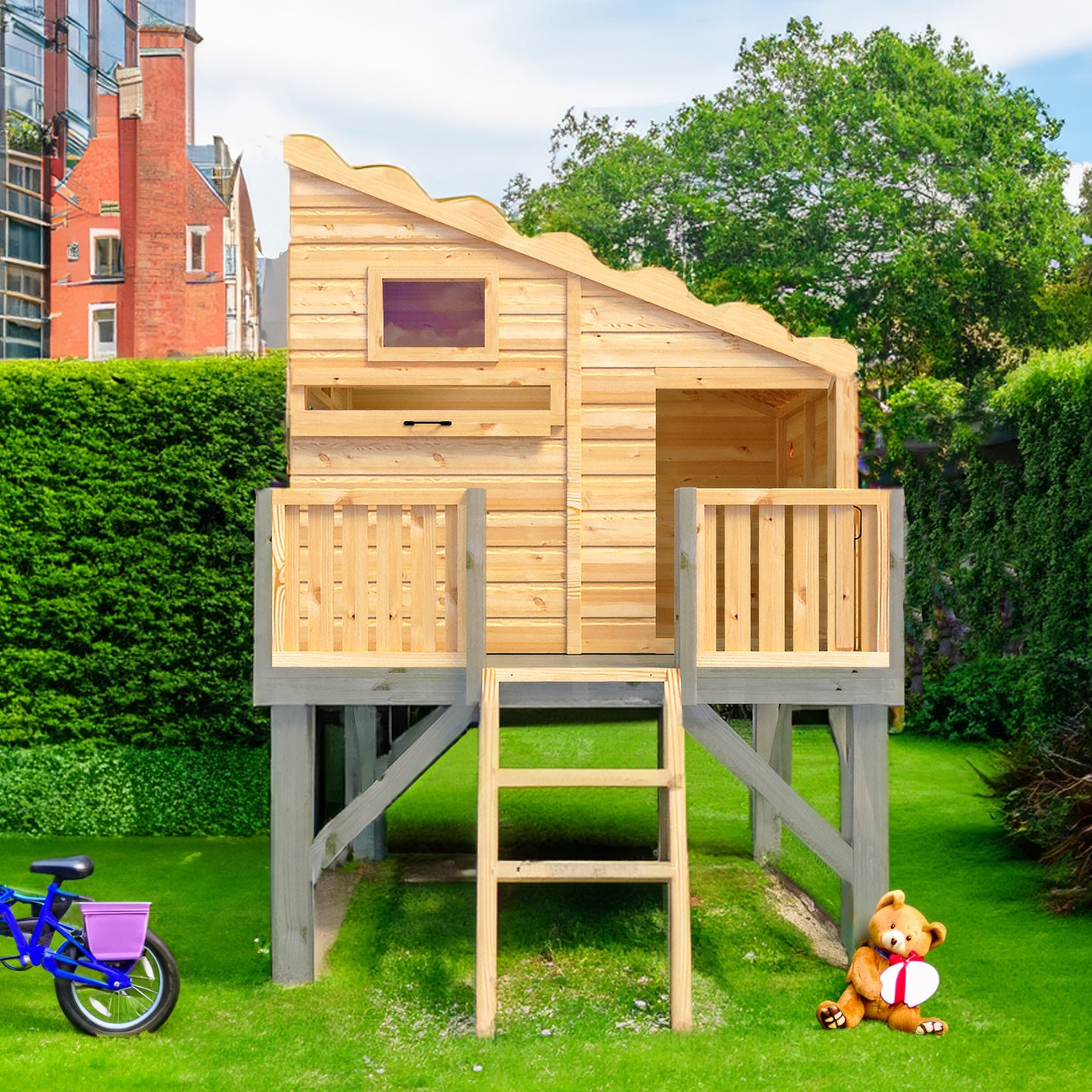 Command Post Playhouse with Platform