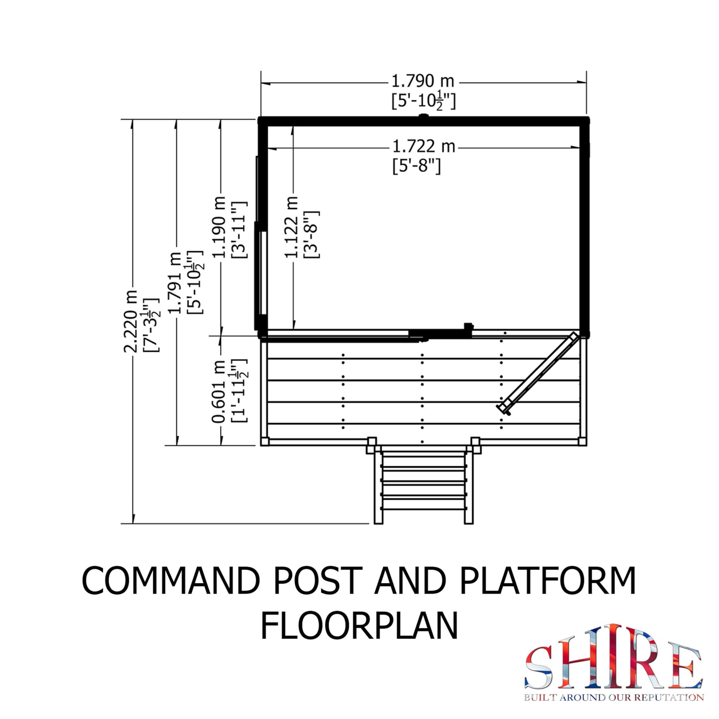 Command Post Playhouse with Platform