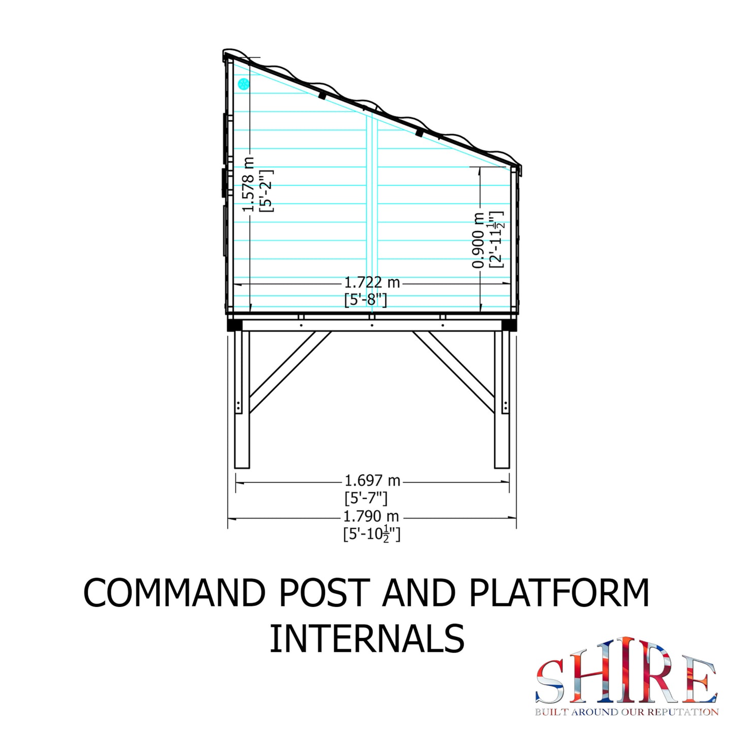 Command Post Playhouse with Platform
