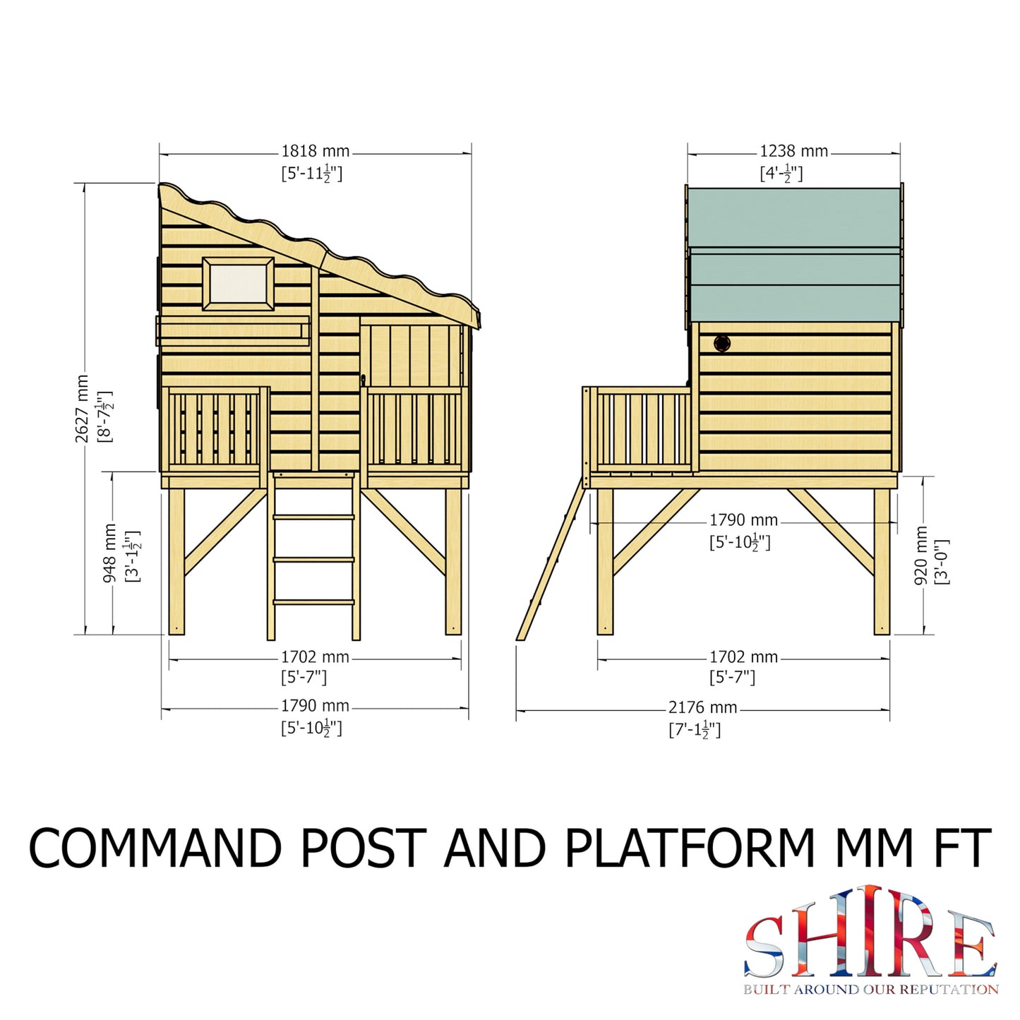 Command Post Playhouse with Platform