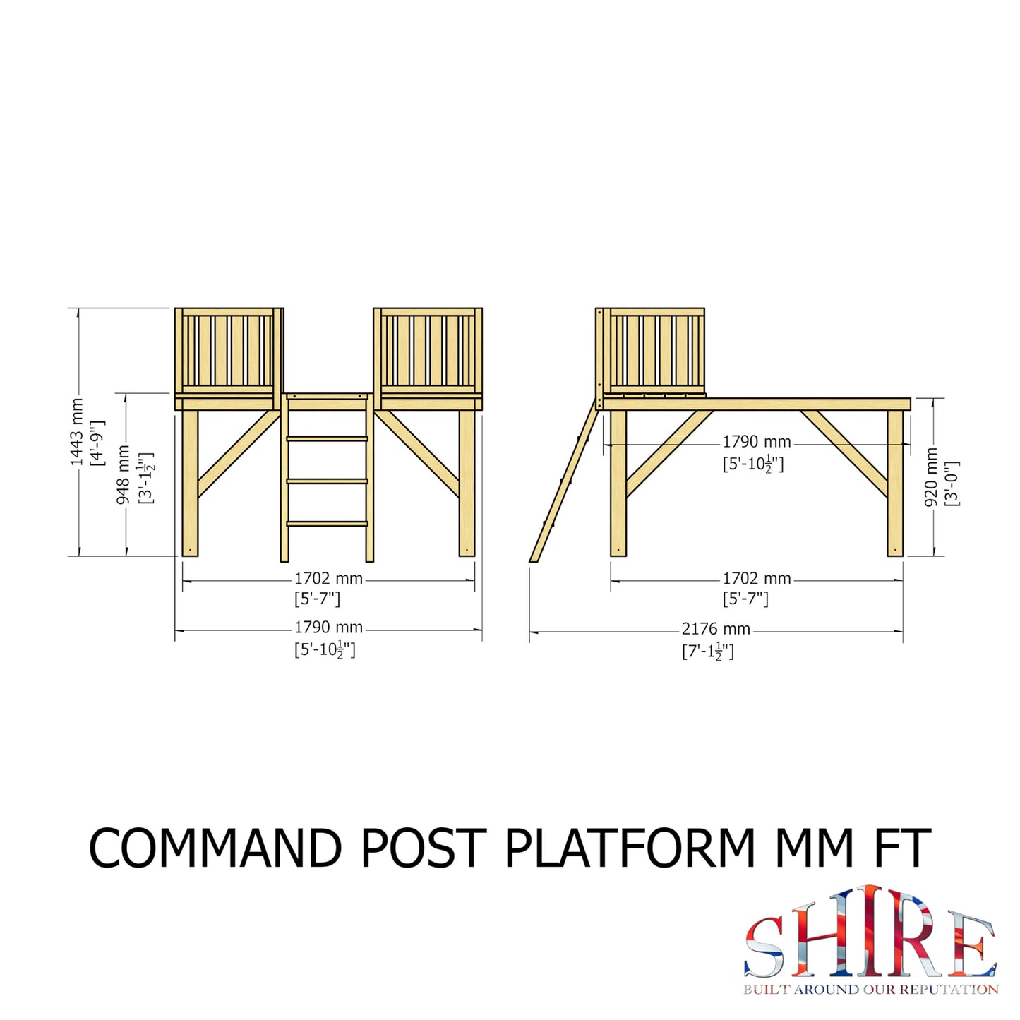 Command Post Playhouse with Platform