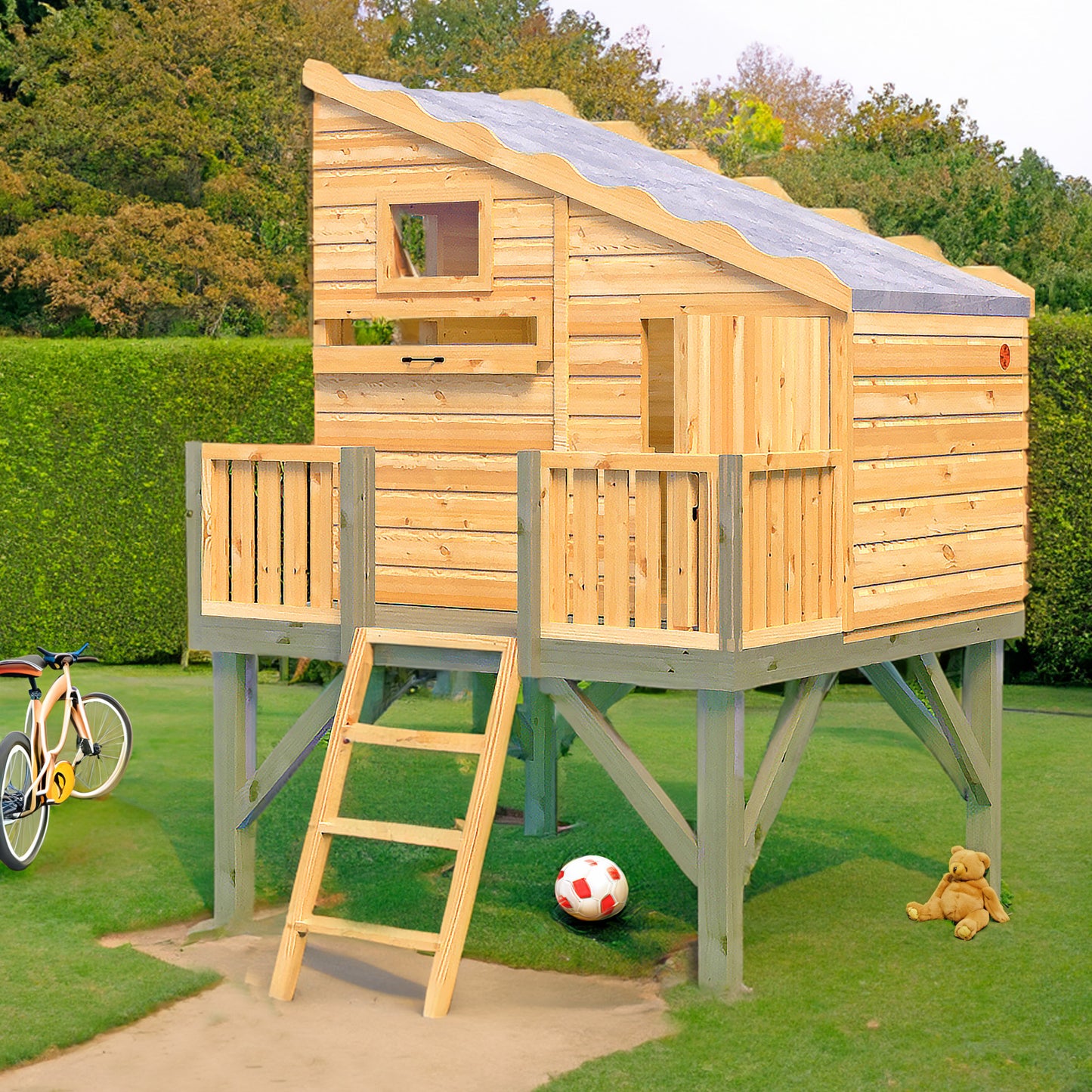 Command Post Playhouse with Platform
