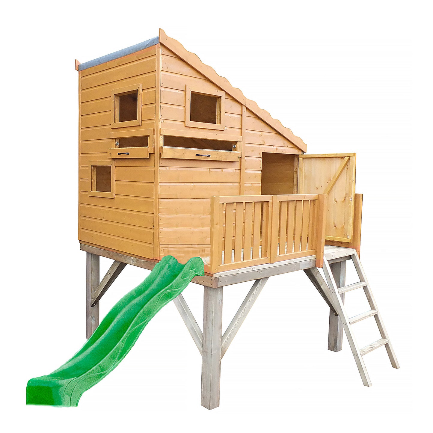 Command Post Playhouse with Platform and Slide