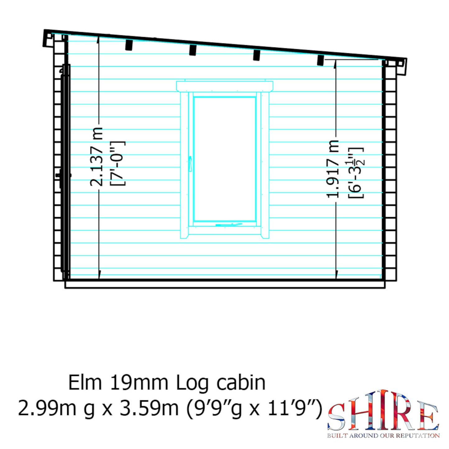 Elm Log Cabin with storage 10x12