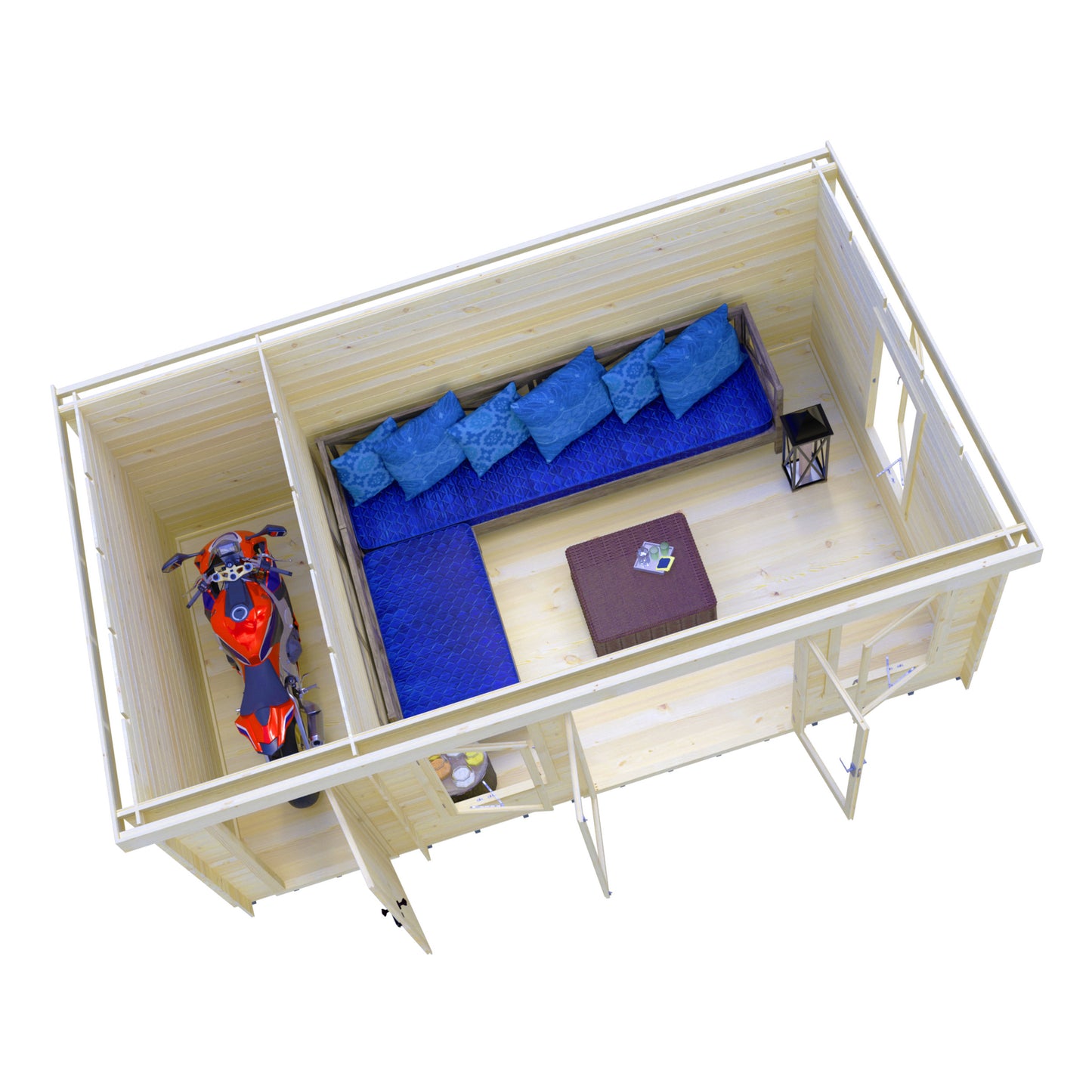 Elm Log Cabin with storage 10Gx17
