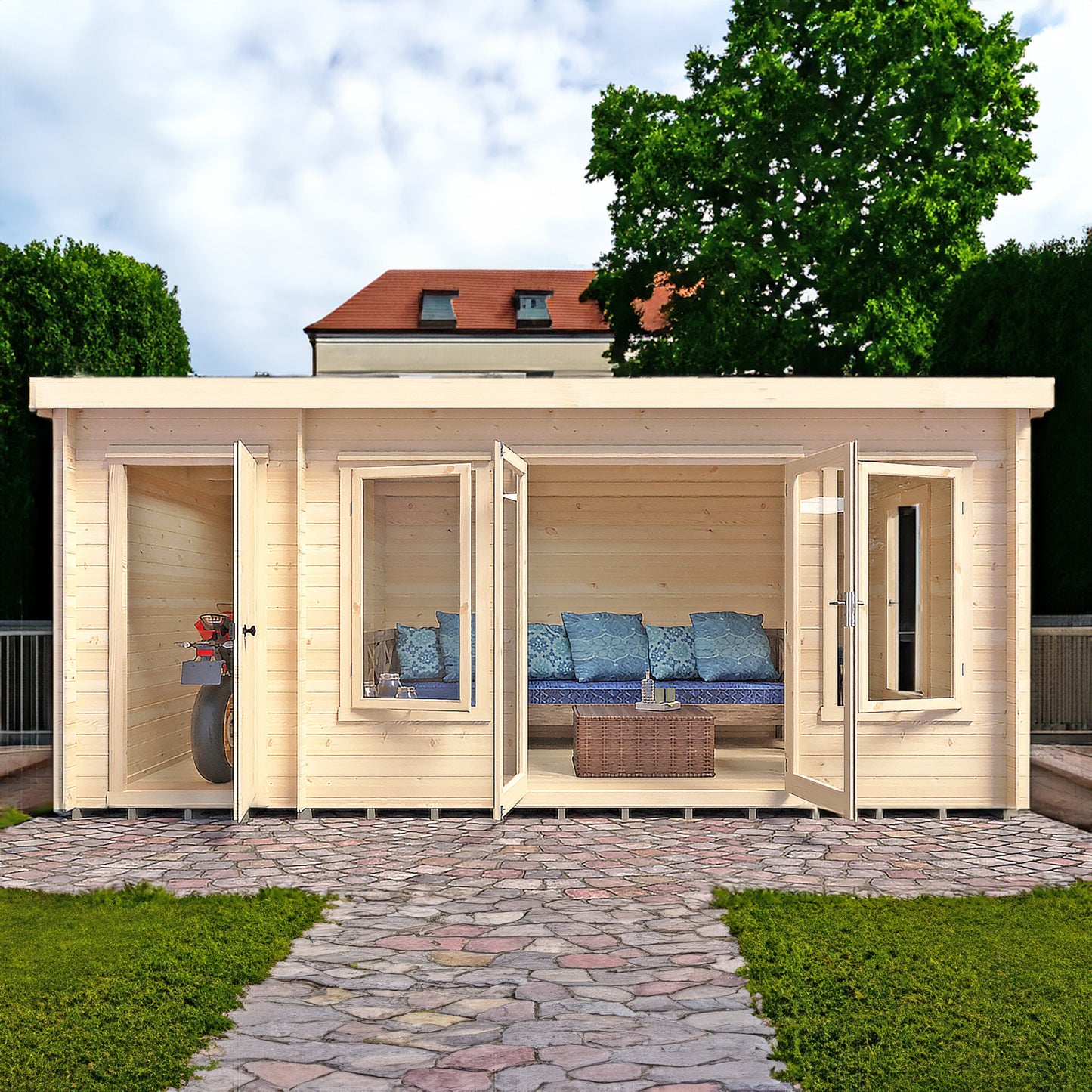 Elm Log Cabin with storage 10Gx17