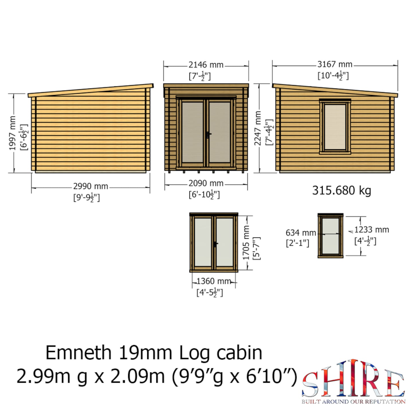 Emneth Log Cabin 10x7