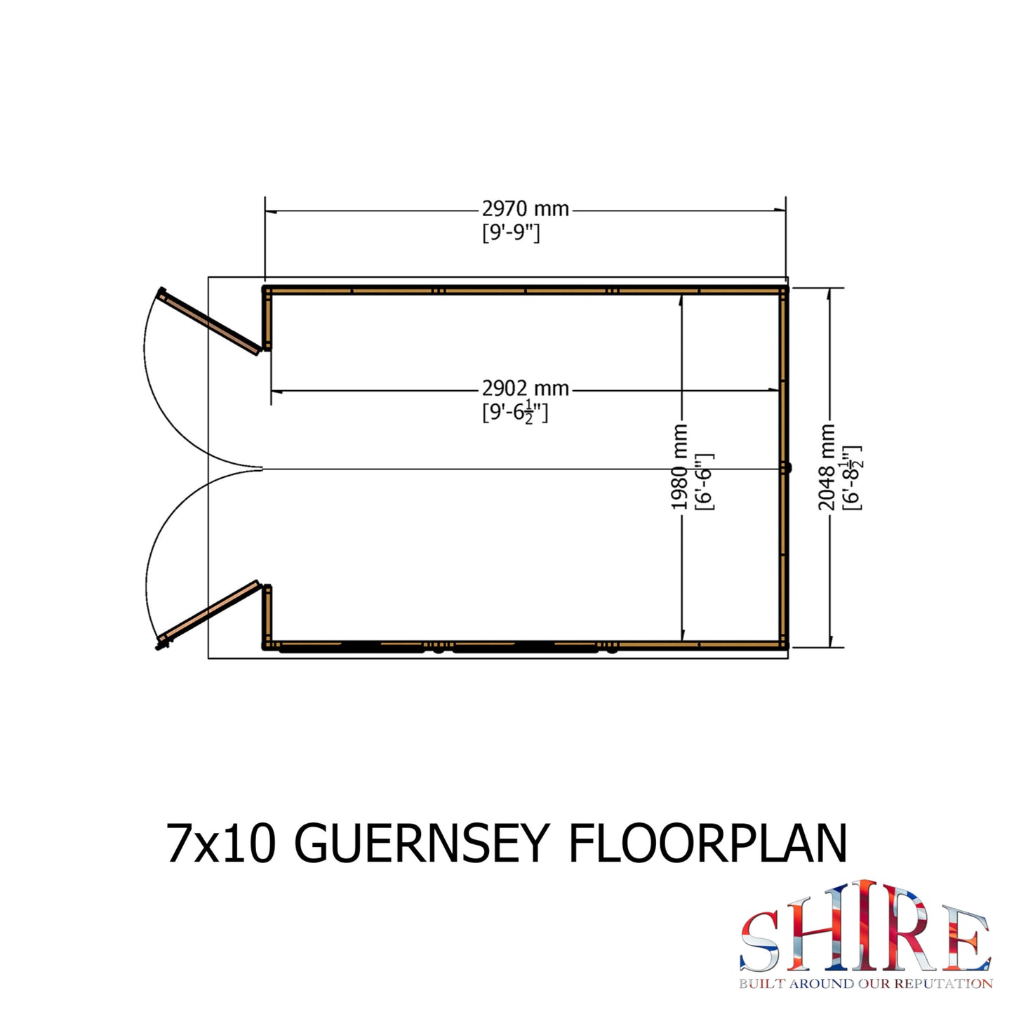 Guernsey 7 x 10 Shiplap Apex Shed