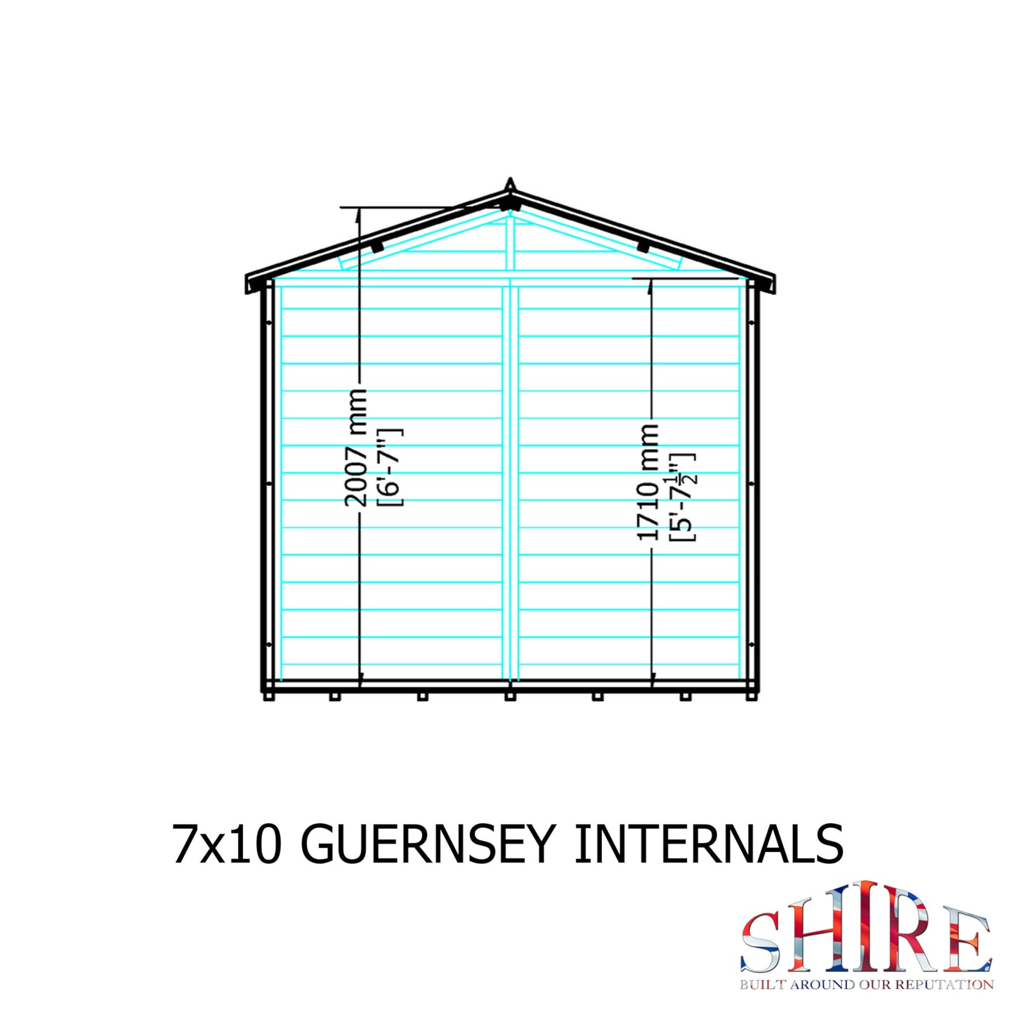Guernsey 7 x 10 Shiplap Apex Shed