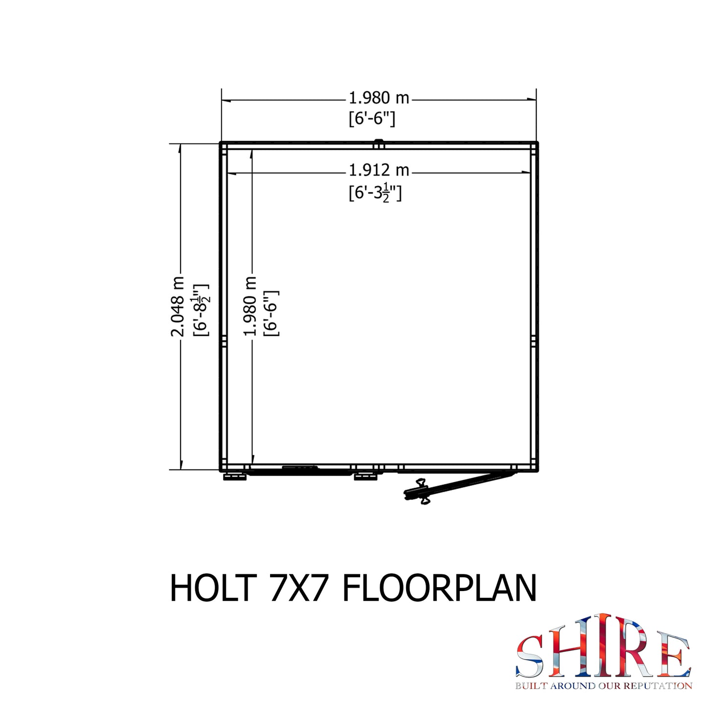 Holt 7 x 7 Shiplap Apex Shed