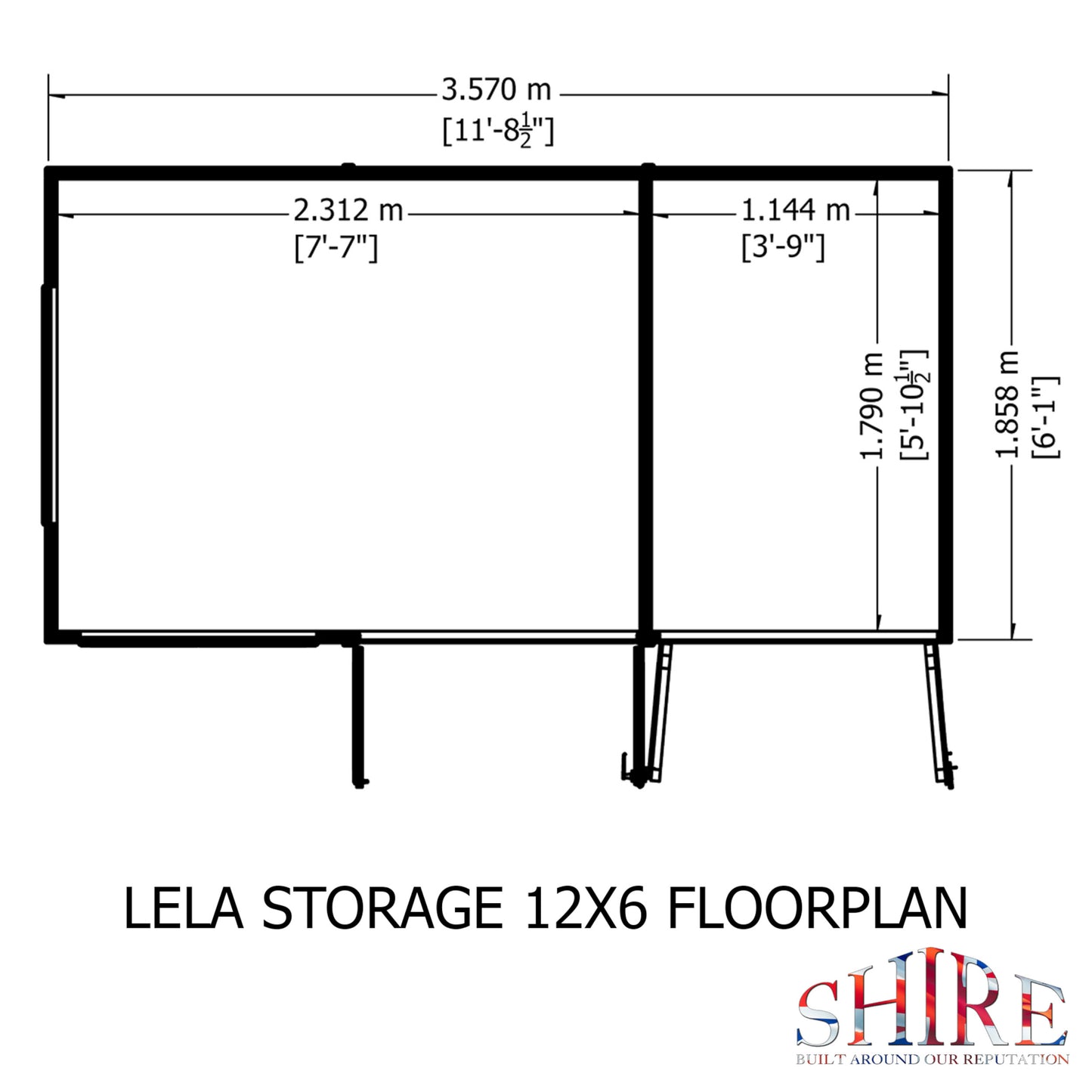 Lela Summerhouse 12x6 inc Storage