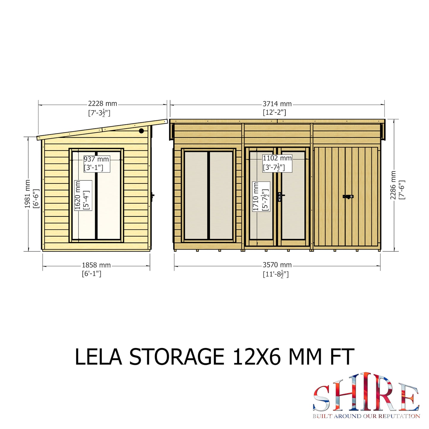 Lela Summerhouse 12x6 inc Storage