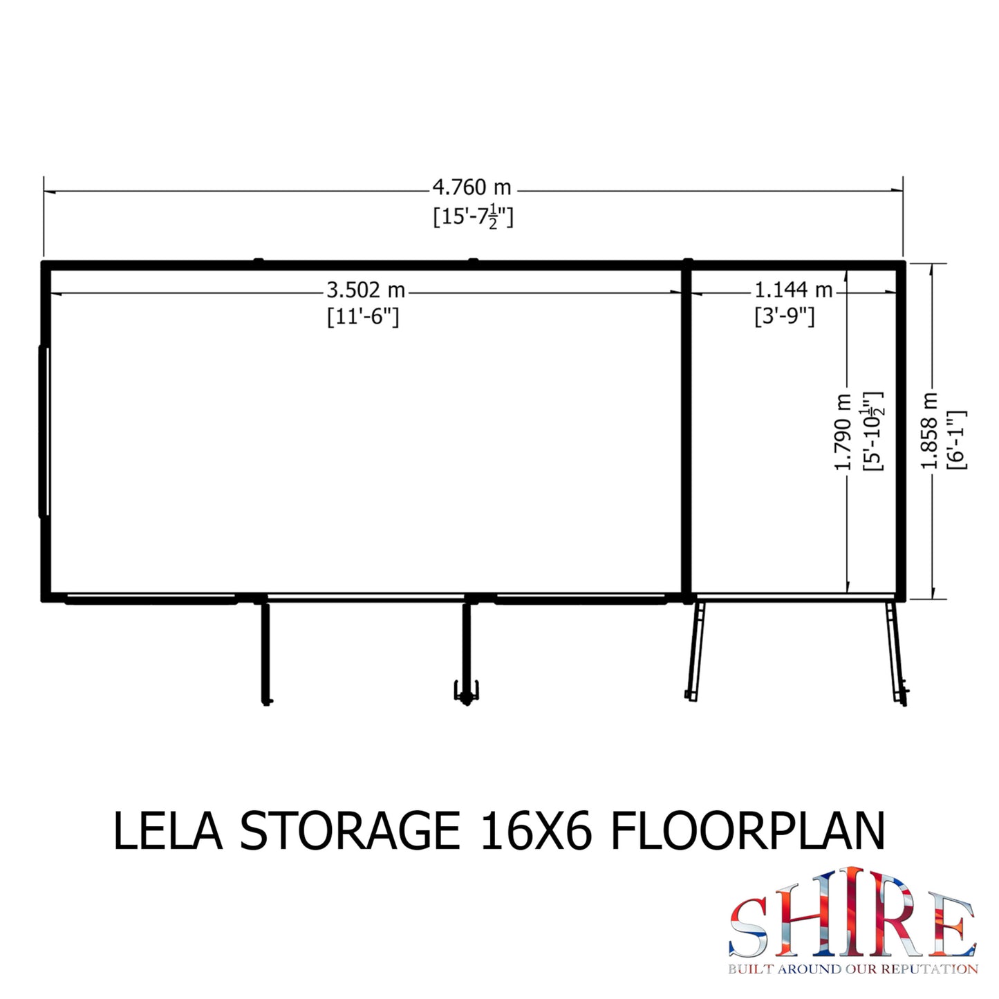 Lela Summerhouse 16x6 inc Storage