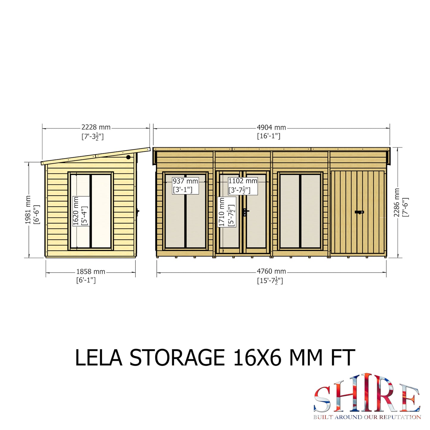 Lela Summerhouse 16x6 inc Storage