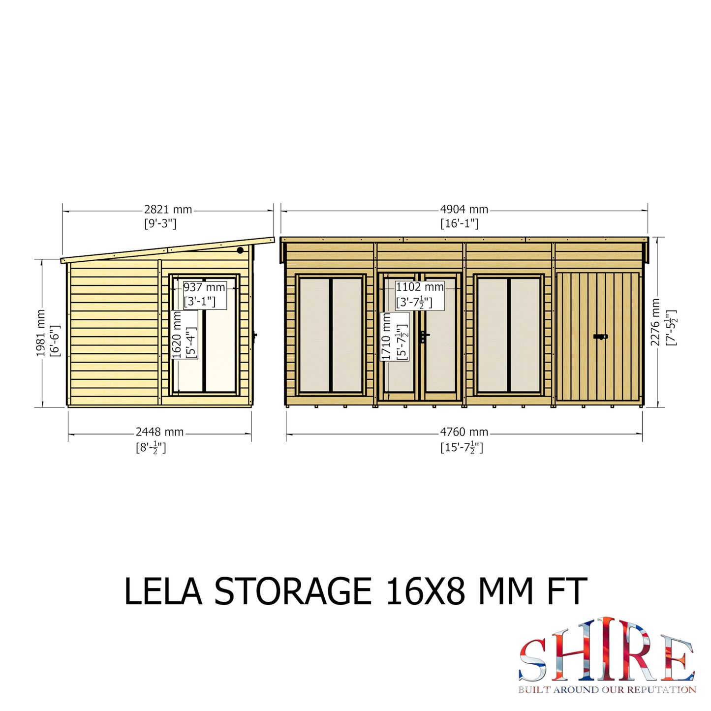 Lela Summerhouse 16x8 inc Storage