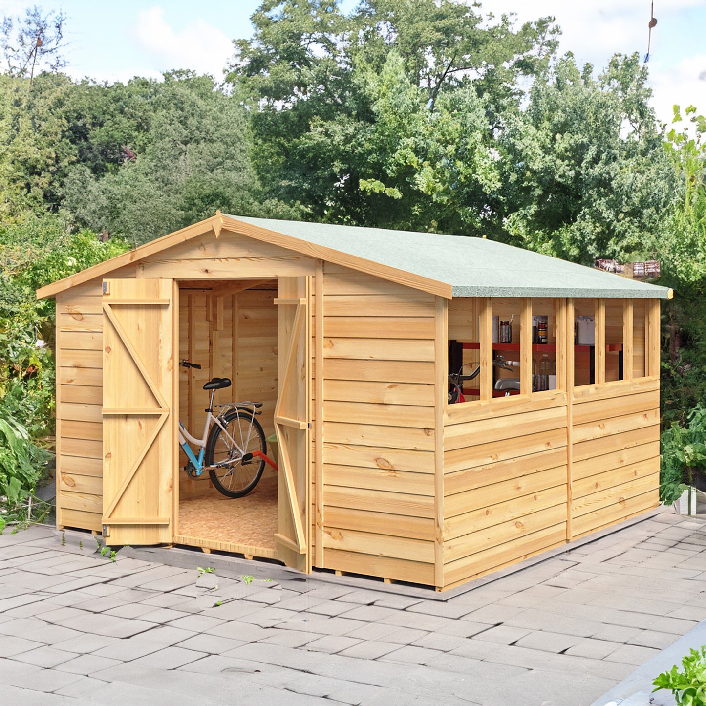 Garden Value Overlap 10 x 10 Apex Shed