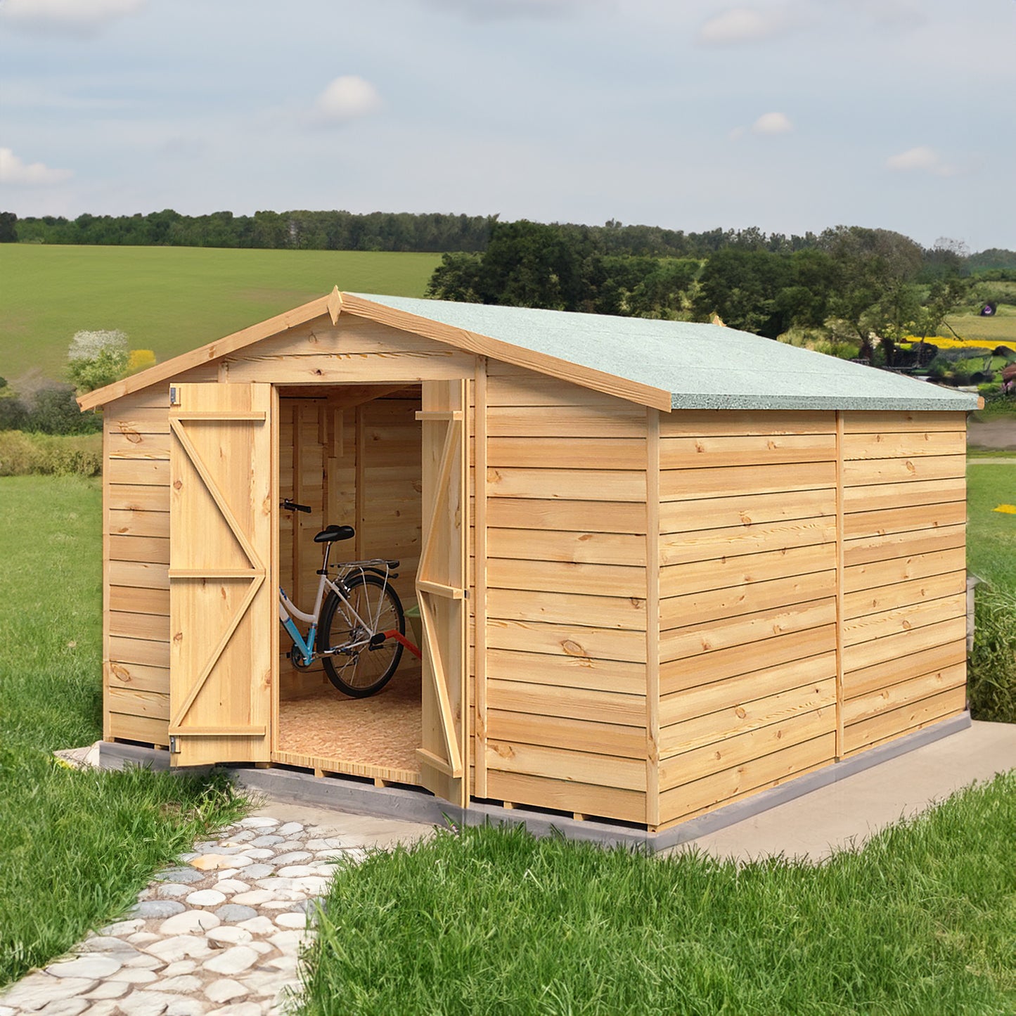 Garden Value Overlap 10 x 10 Windowless Shed