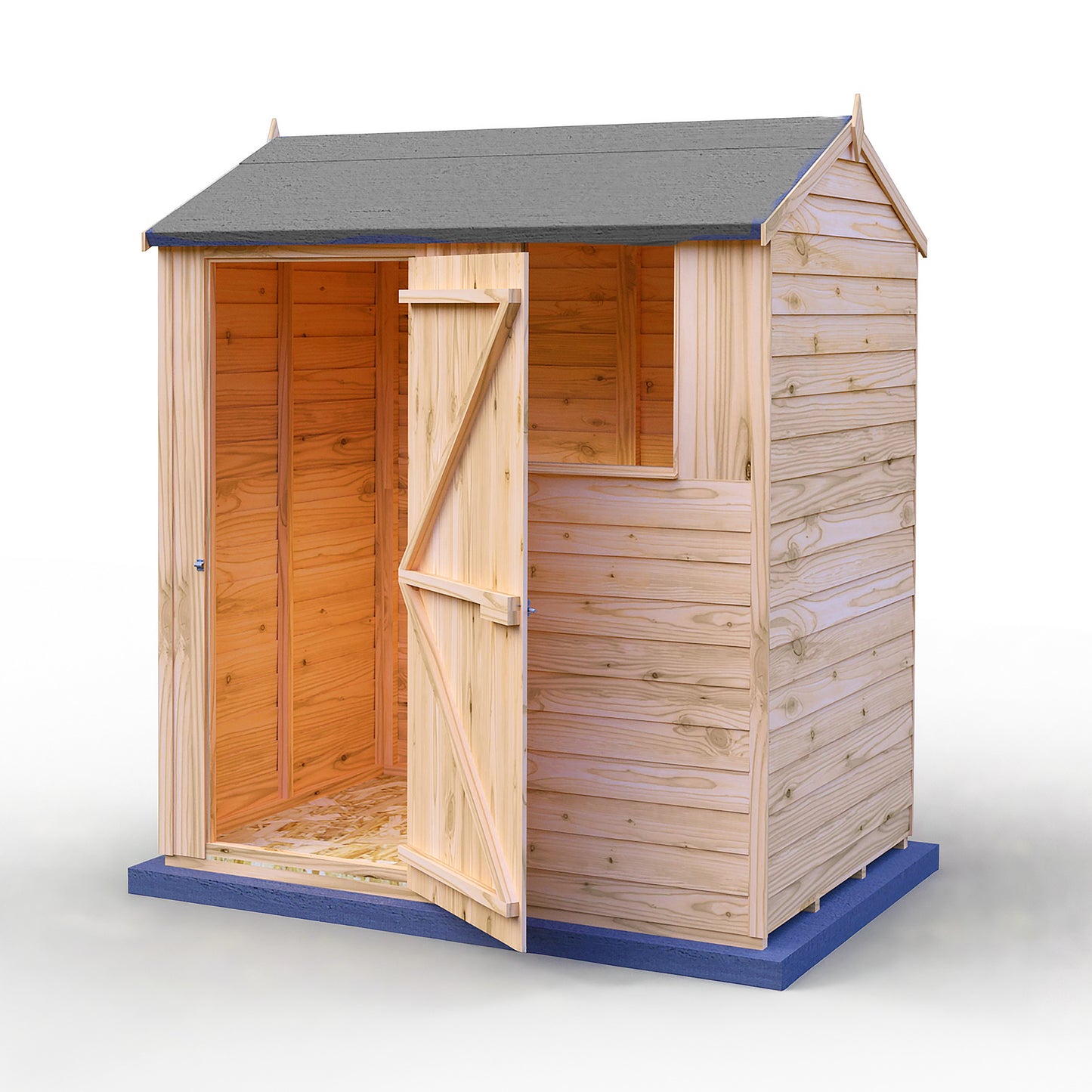 Garden Value Overlap 6 x 4 Reverse Apex Shed