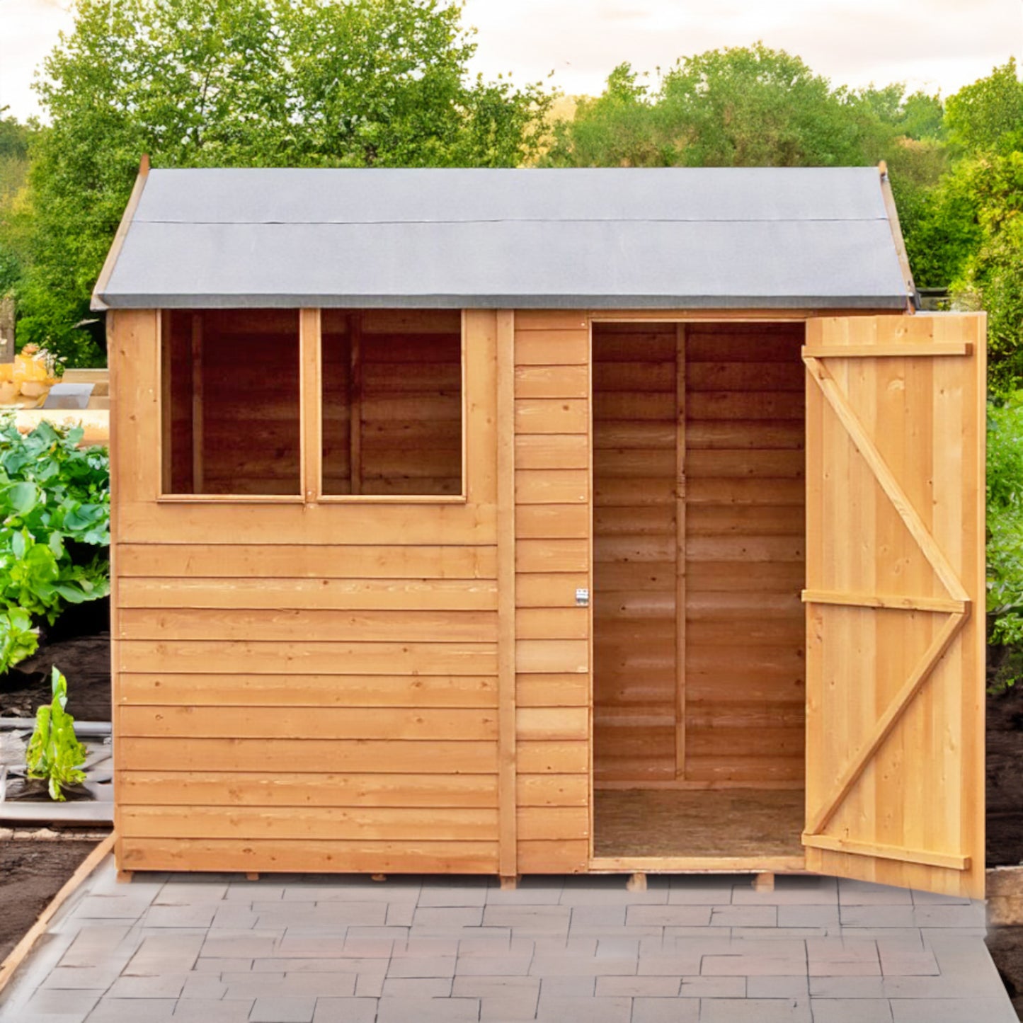 Garden Value Overlap 6 x 8 Reverse Apex Shed