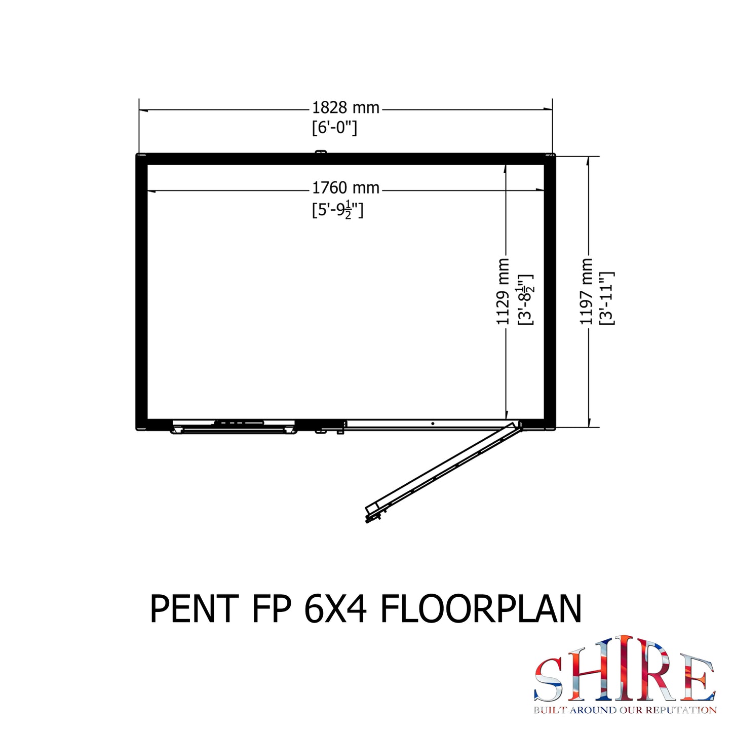 Pent 6 x 4 Shiplap Shed