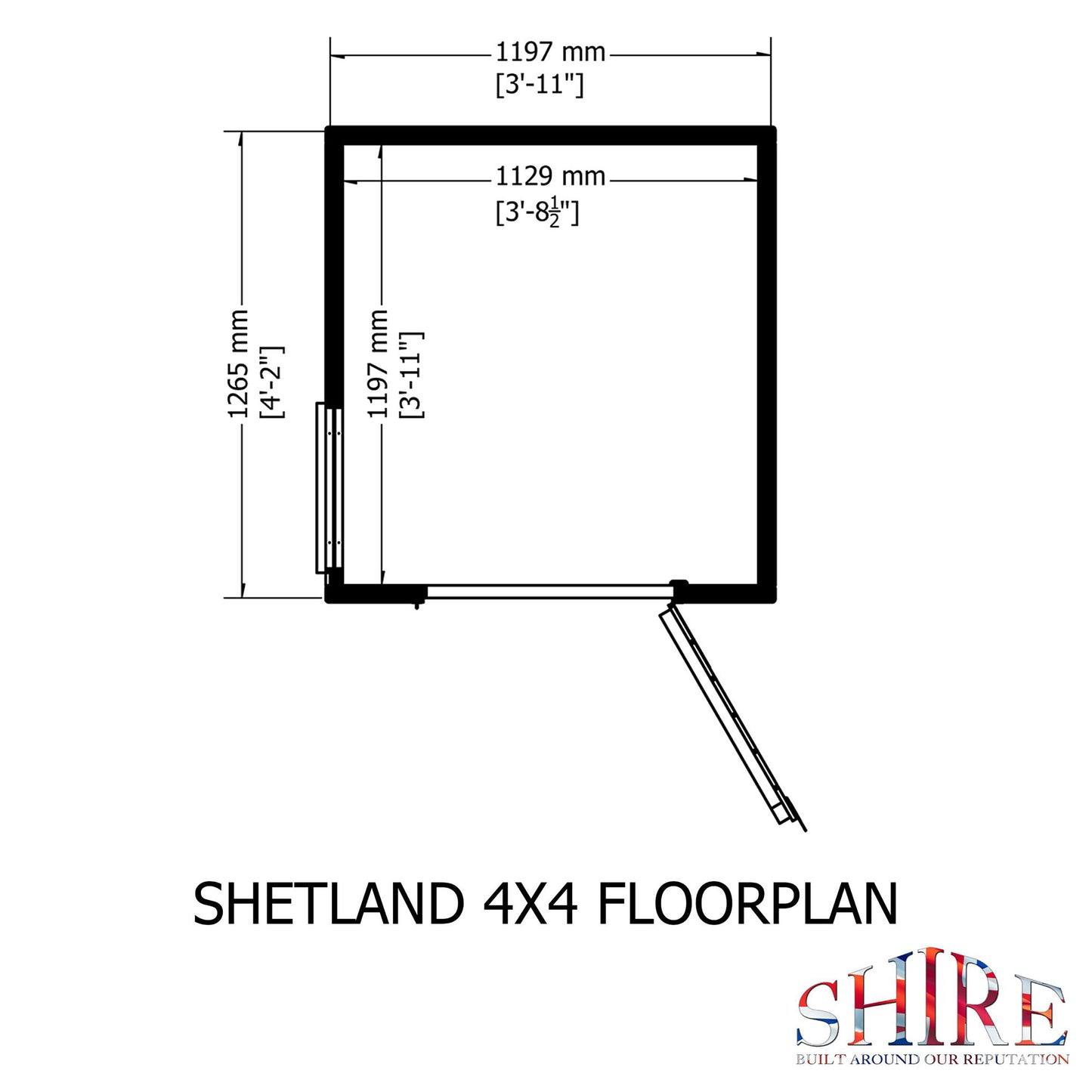 Shetland 4 x 4 Shiplap Apex Shed
