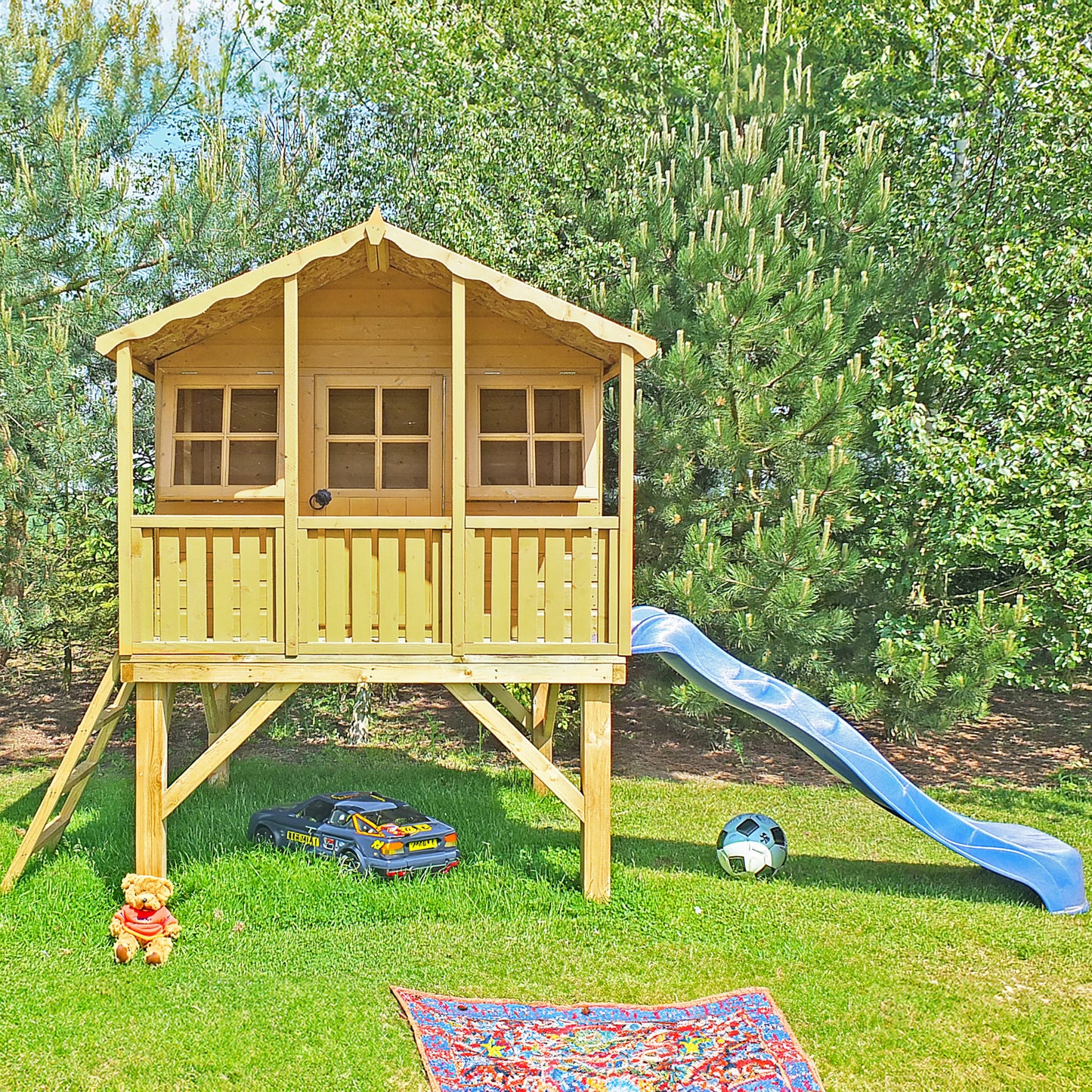 Stork Playhouse with platform and Slide