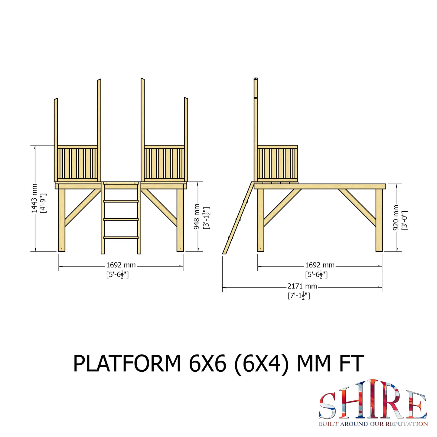 Stork Playhouse with platform