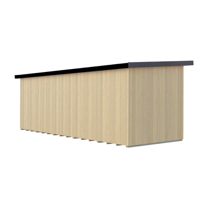 Fortis 20x8ft Style C Left Hand Hung Door, Door in High  Side, Window in High Side