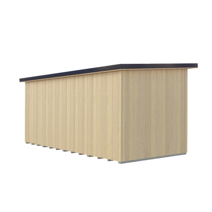 Fortis 16x8ft Style D Left Hand Hung Door, Door in High  Side, Window in High Side