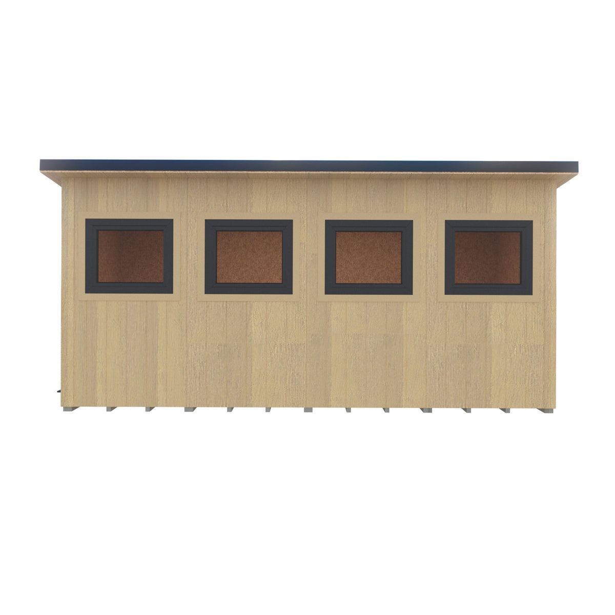 Fortis 16x8ft Style A Left Hand Hung Door, Door in High  Side, Window in High Side