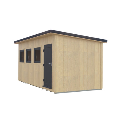 Fortis 16x8ft Style C Left Hand Hung Door, Door in High  Side, Window in High Side