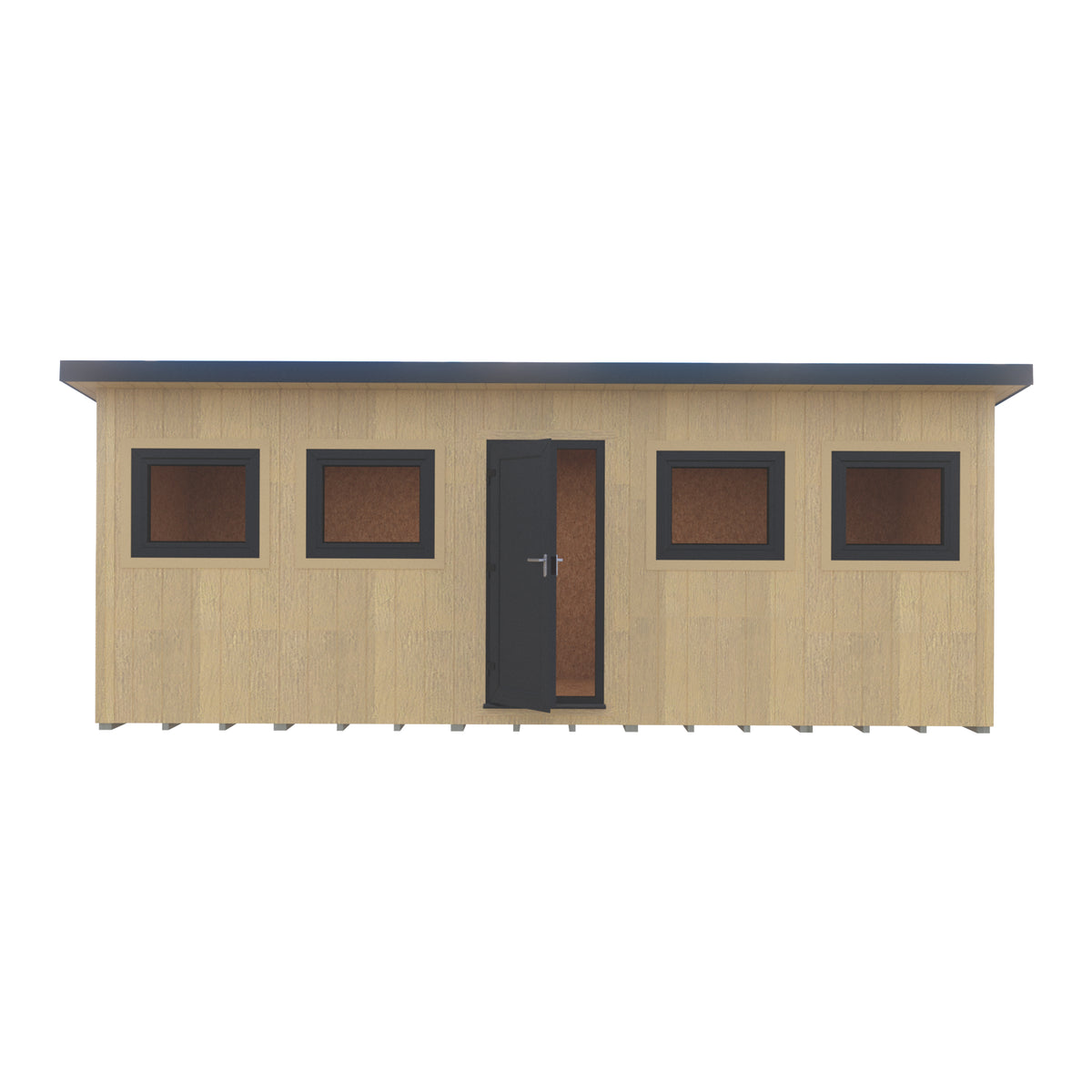 Fortis 20x8ft Style E Left Hand Hung Door, Door in High  Side, Window in High Side