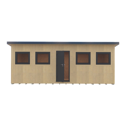 Fortis 20x8ft Style E Left Hand Hung Door, Door in High  Side, Window in High Side