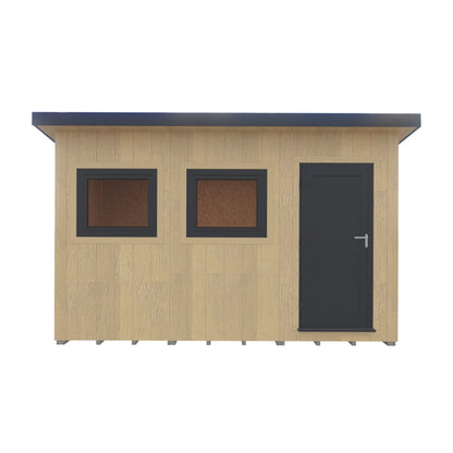 Fortis 12x8ft Style C Left Hand Hung Door, Door in High  Side, Window in High Side