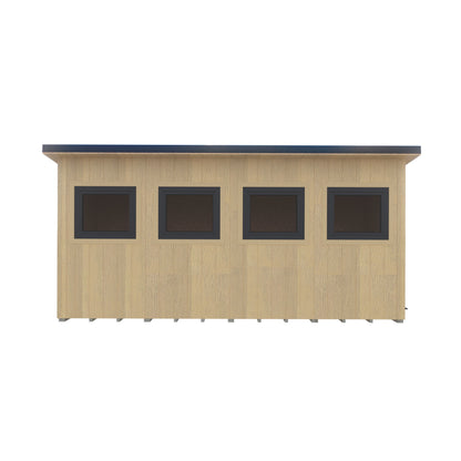 Fortis 16x8ft Style B Left Hand Hung Door, Door in High  Side, Window in High Side
