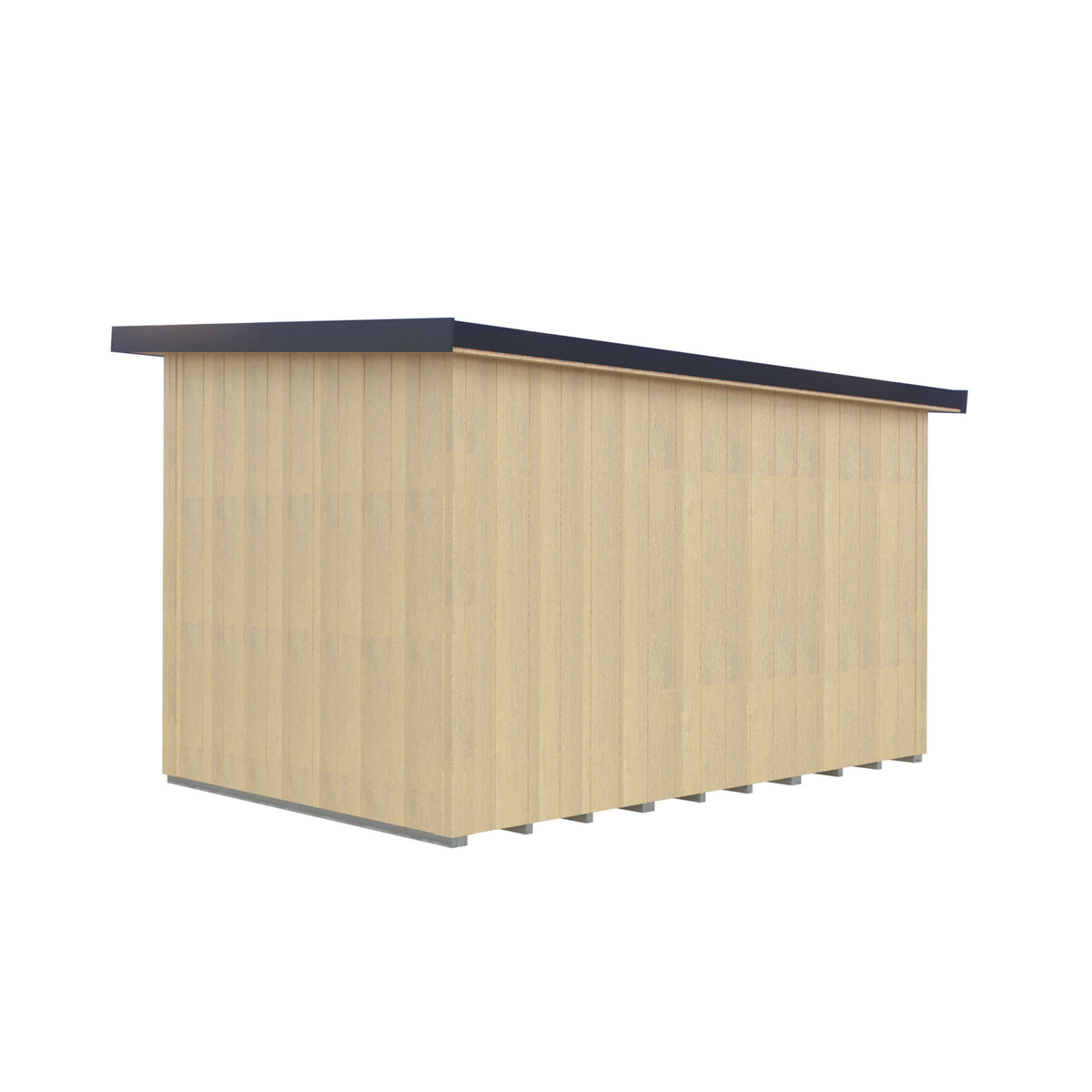 Fortis 12x8ft Style D Left Hand Hung Door, Door in High  Side, Window in High Side