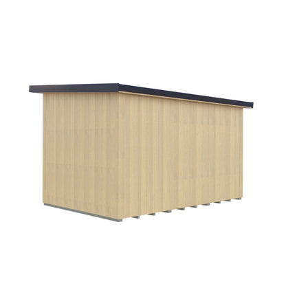 Fortis 12x8ft Style D Left Hand Hung Door, Door in High  Side, Window in High Side