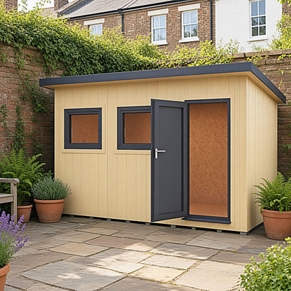Fortis 12x8ft Style C Left Hand Hung Door, Door in High  Side, Window in High Side