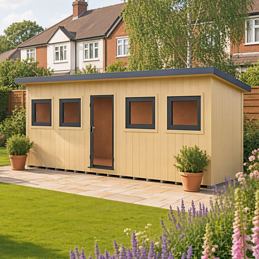 Fortis 20x8ft Style E Left Hand Hung Door, Door in High  Side, Window in High Side