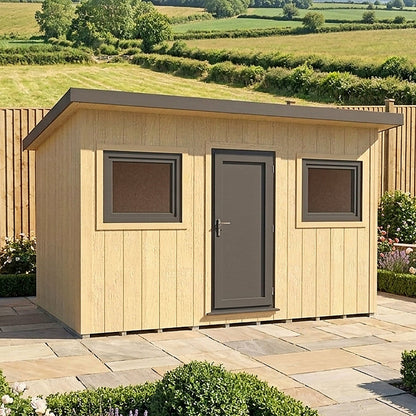 Fortis 12x8ft Style E Left Hand Hung Door, Door in High  Side, Window in High Side